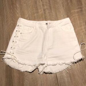 Zara lace up shorts